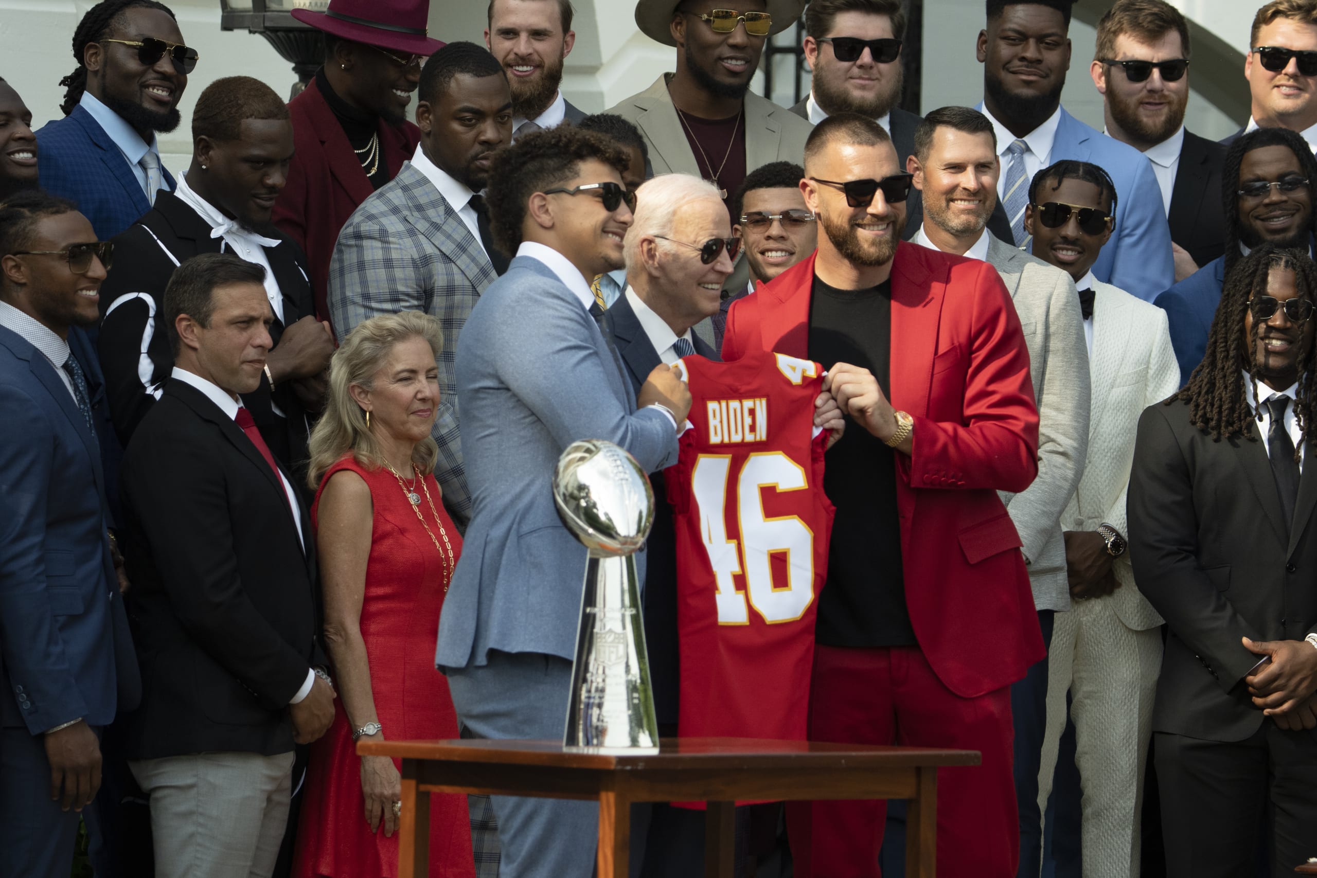Mahomes, Kelce and the Chiefs enjoy spoils of Super Bowl win during wild offseason