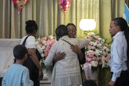 Balloons, tears and hugs as family of girl who died in Border Patrol custody holds New York funeral