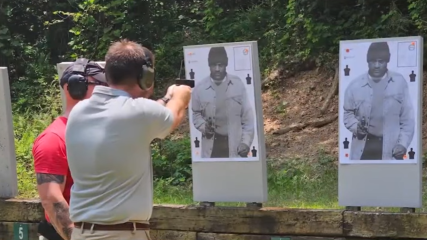 Black man target practice Georgia