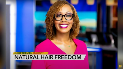 locs on air, natural hair journey, loc journey, Akilah Davis, Juneteenth , Hair liberation, reporters with locs, natural hair on air theGrio.com