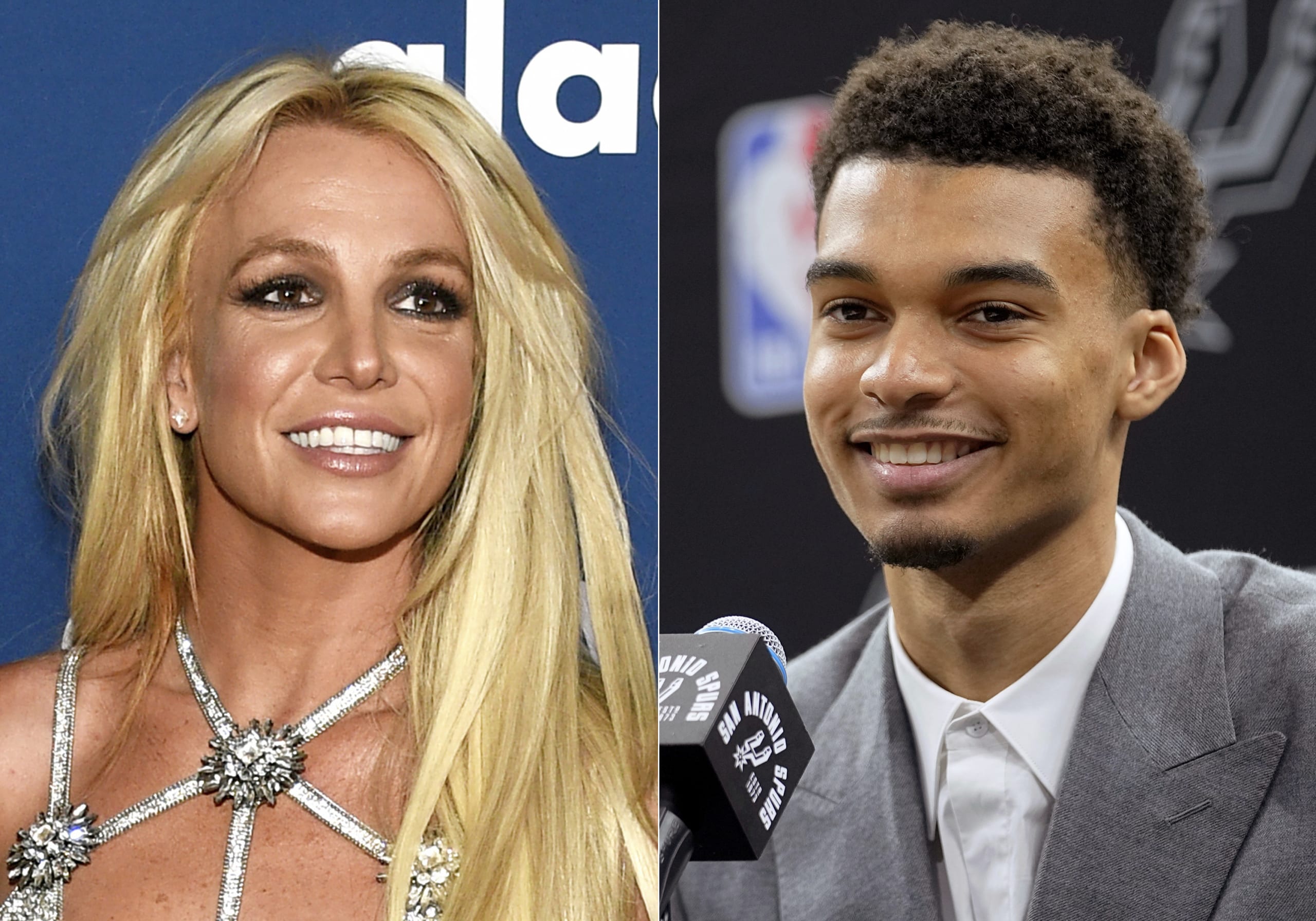 Spurs Victor Wembanyama says Britney Spears grabbed him. She denies it. No charges filed