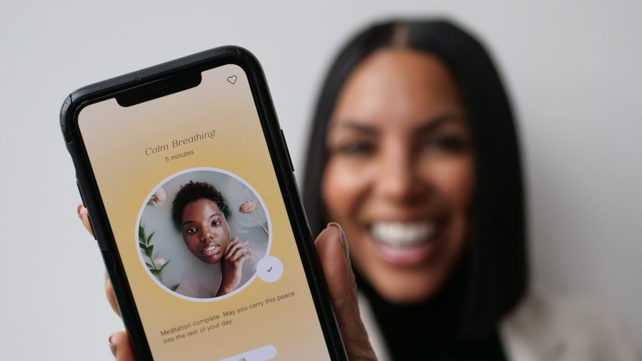Exhale app, Black app developer, Black meditation app, Black breath-work app, Katara McCarthy, Black woman app developer, Black meditation, Black women's mental health, Black women's health and wellness, theGrio.com
