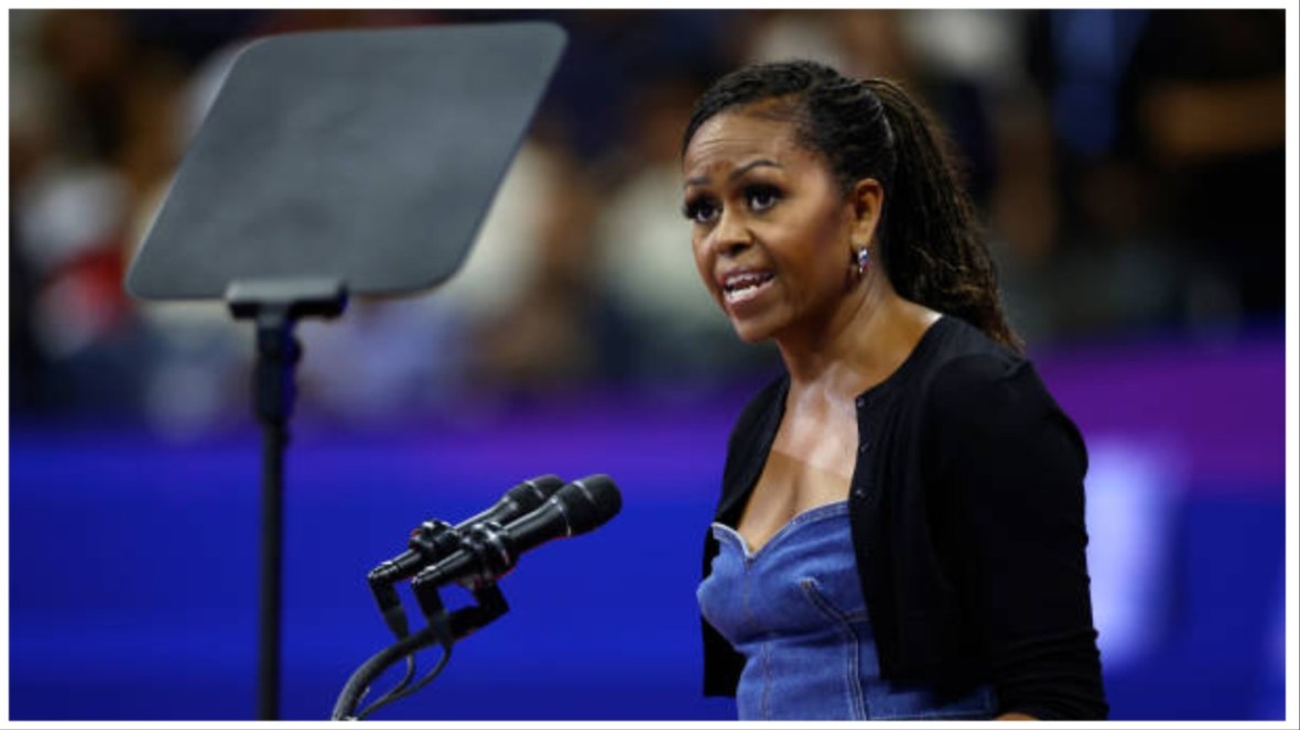 Michelle Obama thanks Billie Jean King for fighting for equality during US Open speech