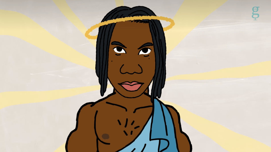 A scene from the animated series "Star Stories With Toure"