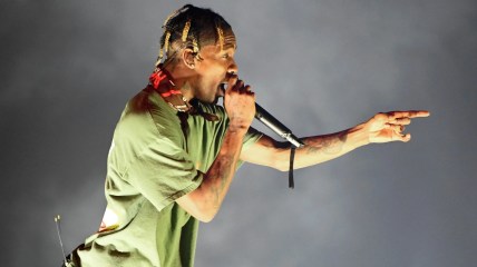 Travis Scott brings out Kanye West during concert in Rome