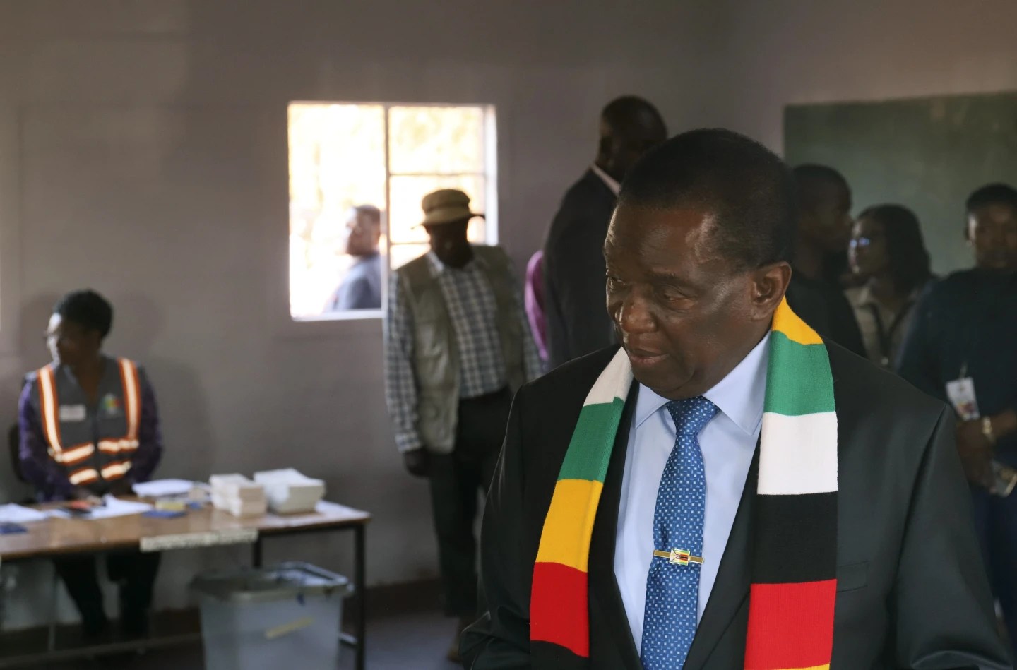 Zimbabwean President Emmerson Mnangagwa wins re-election after troubled vote, officials say