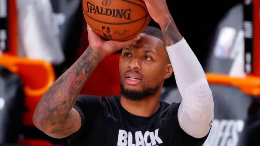 NBA basketball player Damian Lillard leaves a special message for