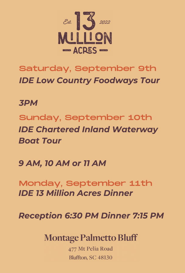 Iconoclast dinner experience, IDE, Lowcountry cuisine, Chef Bernard Bennett, Lezli Levene Harvell, South Carolina, land loss, Montage Palmetto Bluffs, Black chefs, theGrio.com