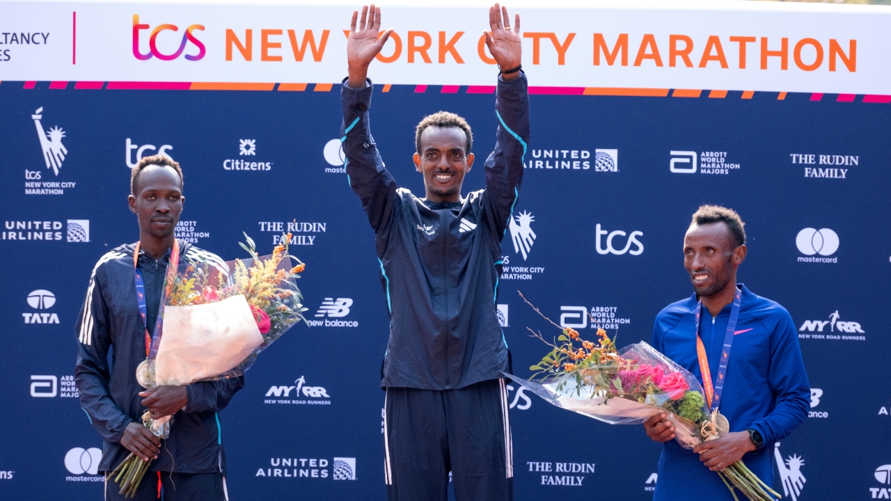 Tamirat Tola sets NYC Marathon course record to win men’s race; Hellen Obiri takes women’s title