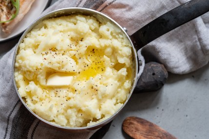 Homemade mashed potatoes always taste better, but store-bought versions are good in a pinch.