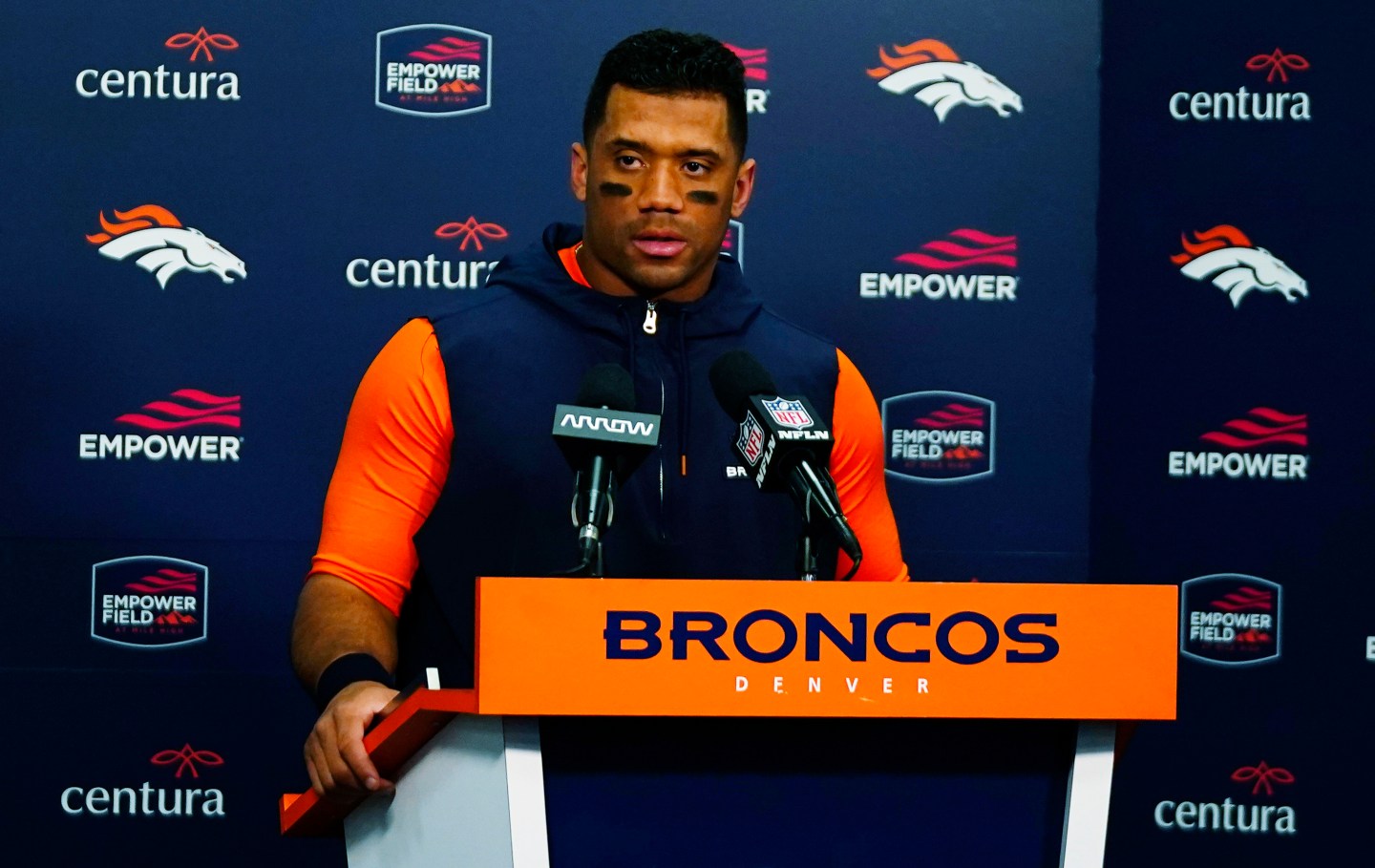 Denver Broncos quarterback Russell Wilson