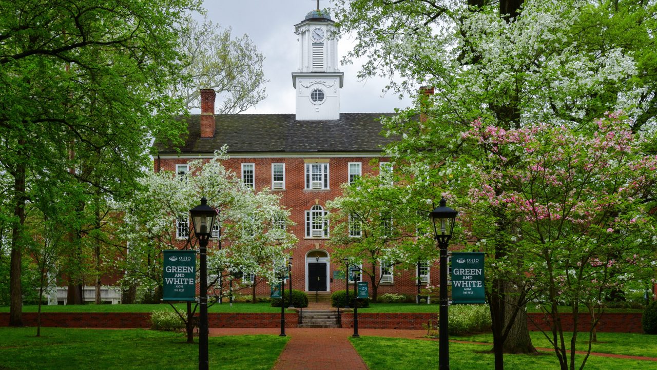 Ohio University in the spring