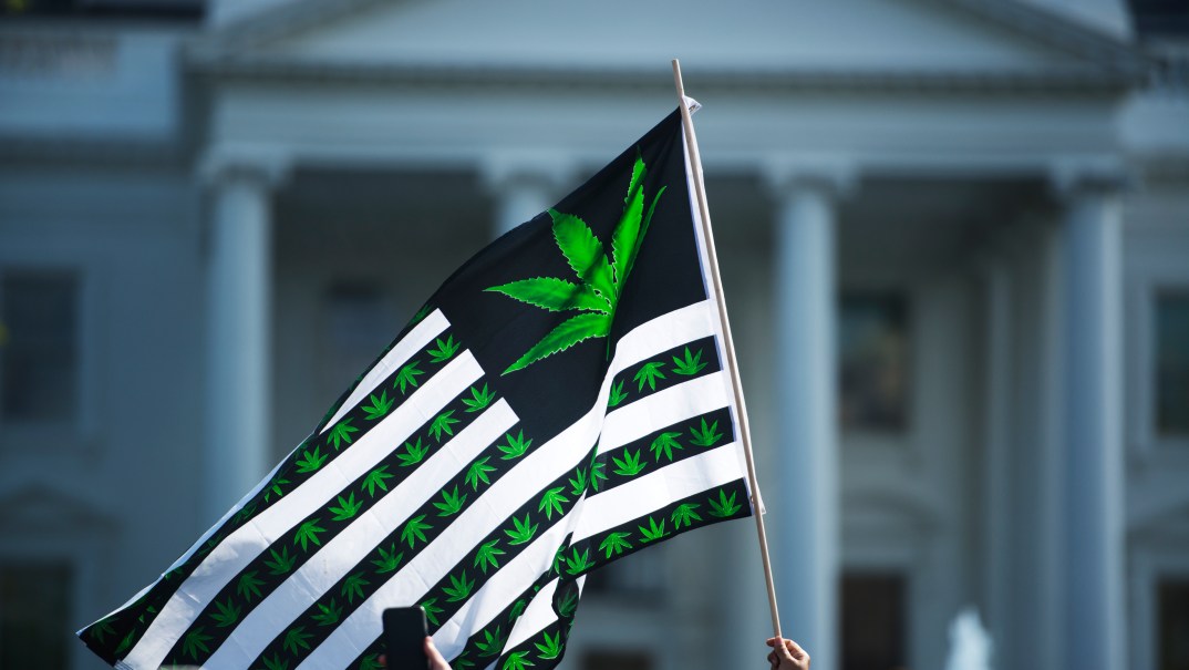 A marijuana flag