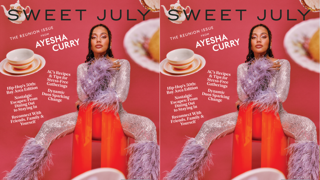 What is the meaning of Sweet July?, Who owns Sweet July?, Sweet July Ayesha Curry, Sweet July magazine Ayesha Curry, Ayesha Curry Holiday tips, Does Ayesha Curry own Sweet July? theGrio.com