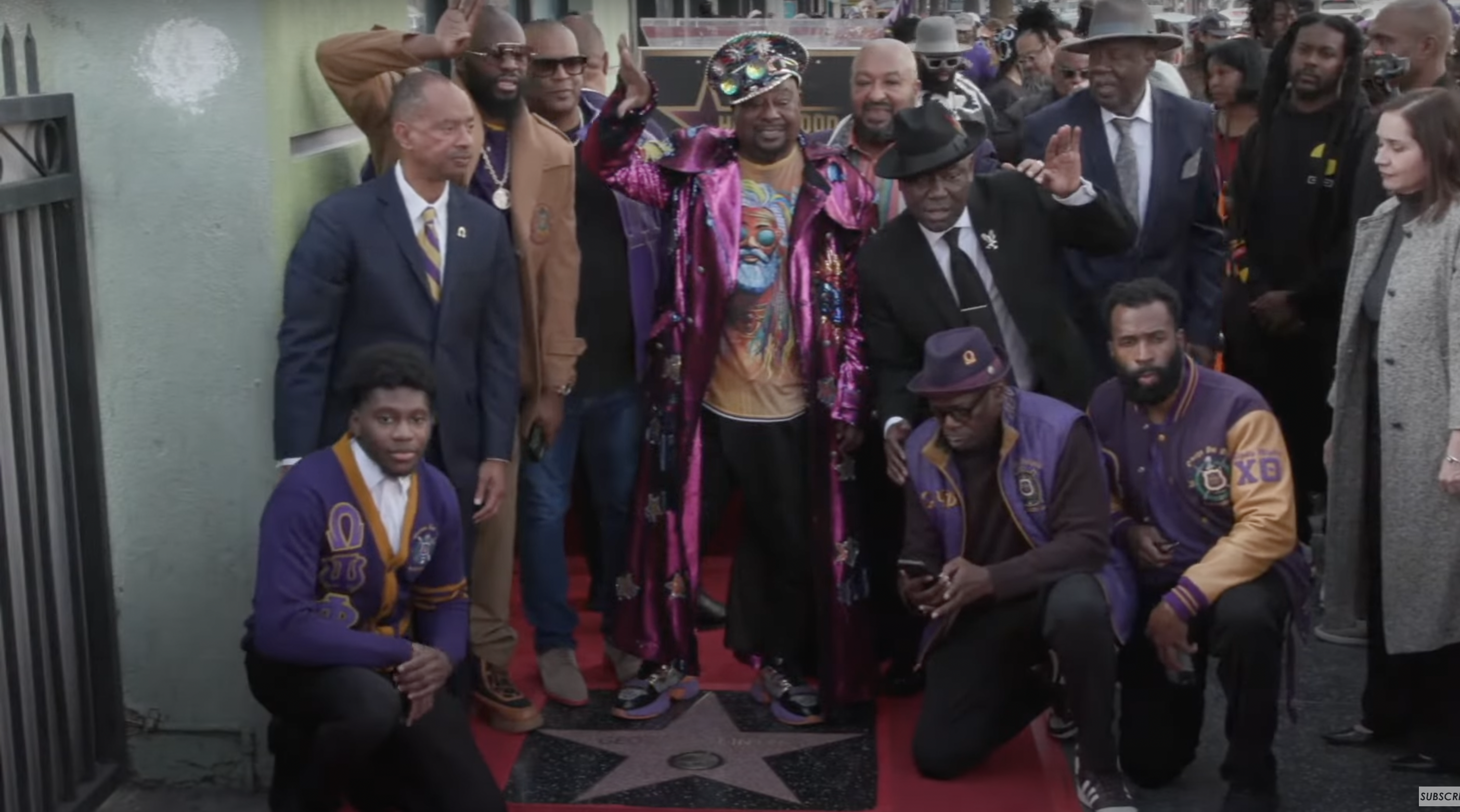 George Clinton becomes emotional as he receives star on Hollywood