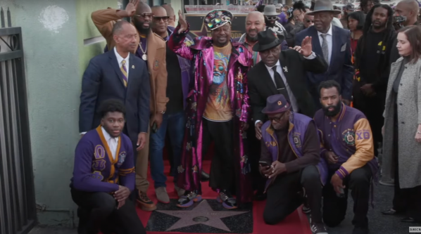 George Clinton becomes emotional as he receives star on Hollywood Walk of Fame