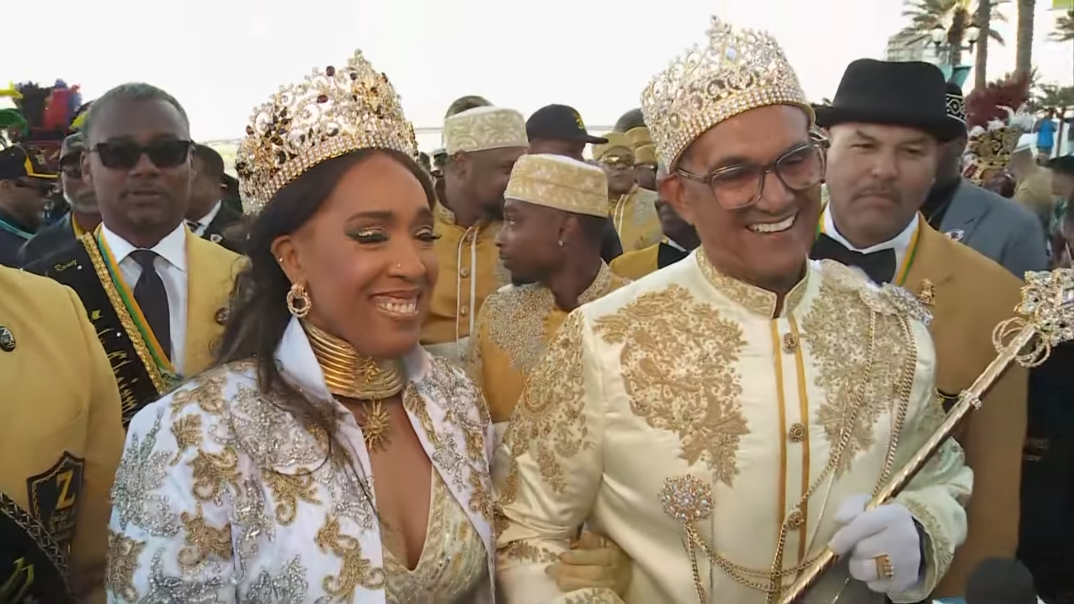 King and Queen Zulu as they arrived on Lundi Gras, theGrio.com
