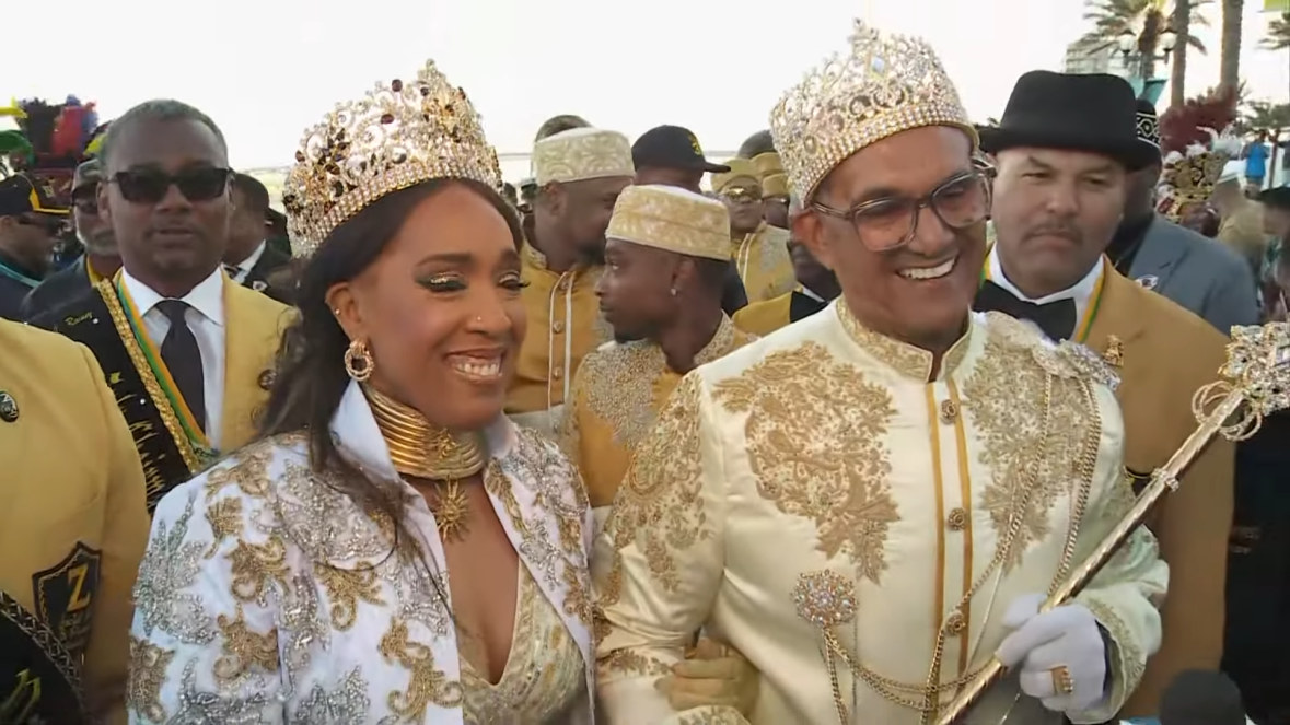 King and Queen Zulu as they arrived on Lundi Gras, theGrio.com
