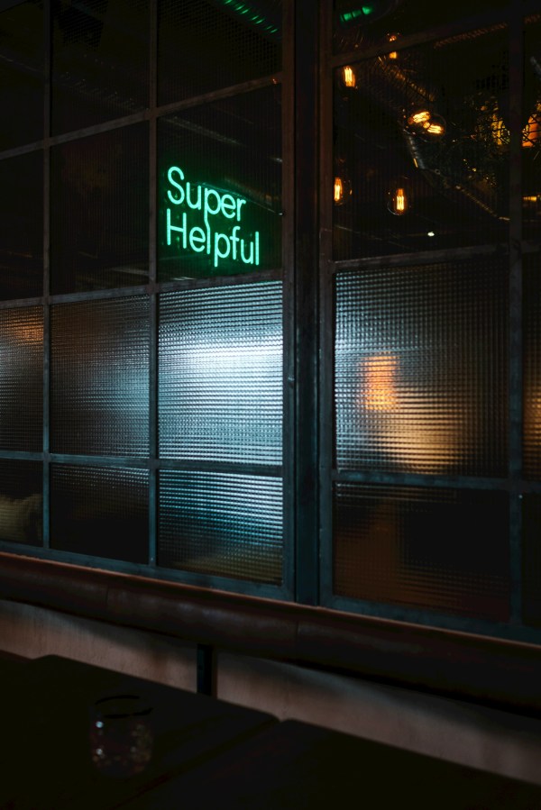 Super Helpful neon sign, debit card, thegrio.com