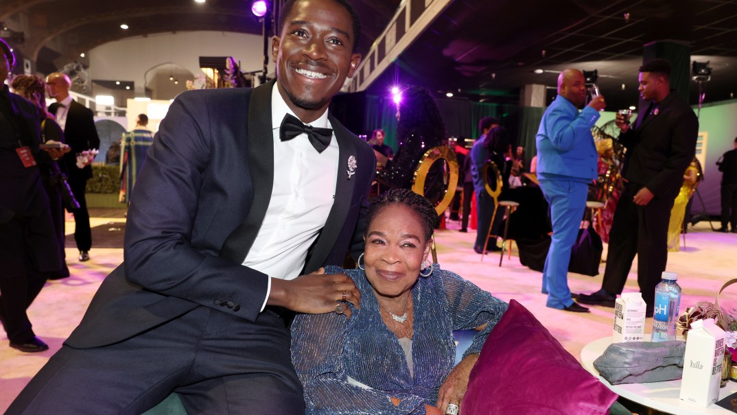 Actor Damson Idris and his mother Philippa