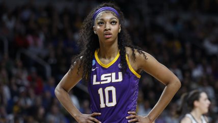 NCAA Women's player Angel Reese of the LSU Tigers