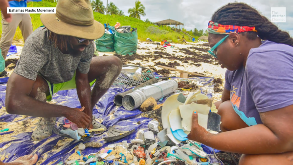 Watch: The Bahamas Plastic Movement storm the beach for Earth Day