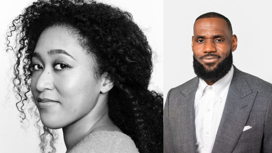 Tennis player Naomi Osaka and Los Angeles Lakers star LeBron James