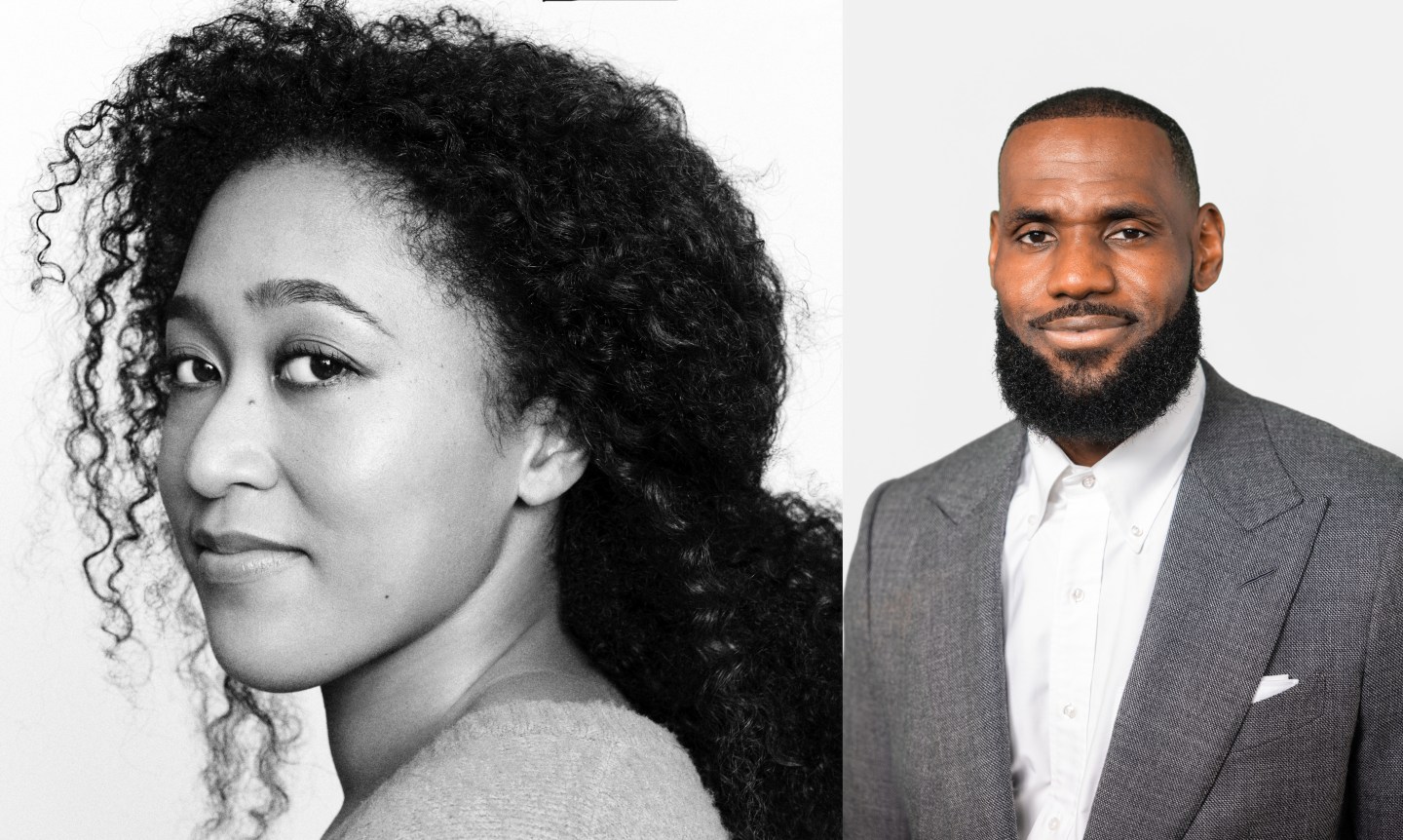 Tennis player Naomi Osaka and Los Angeles Lakers star LeBron James