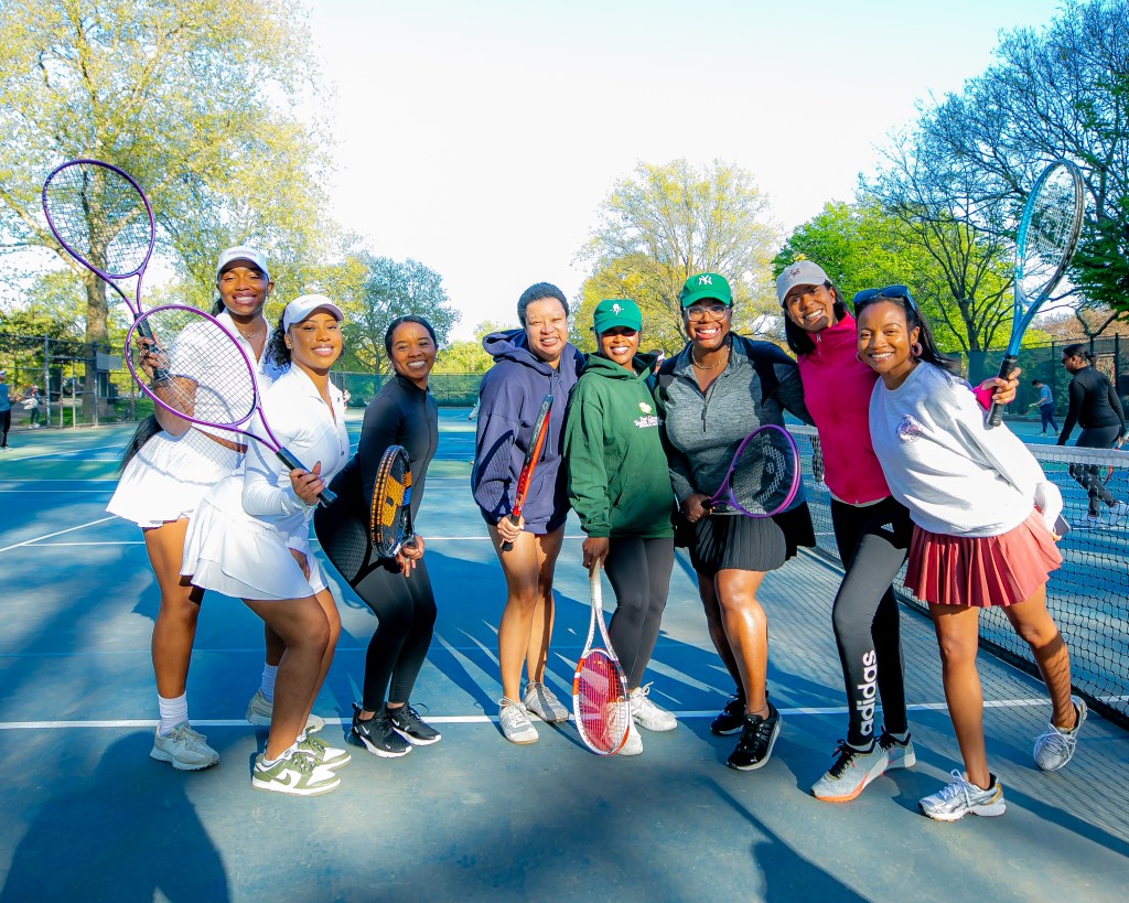 Black Girls Tennis Club adult clinic in partnership with Fort Green Tennis in Brooklyn, NY.