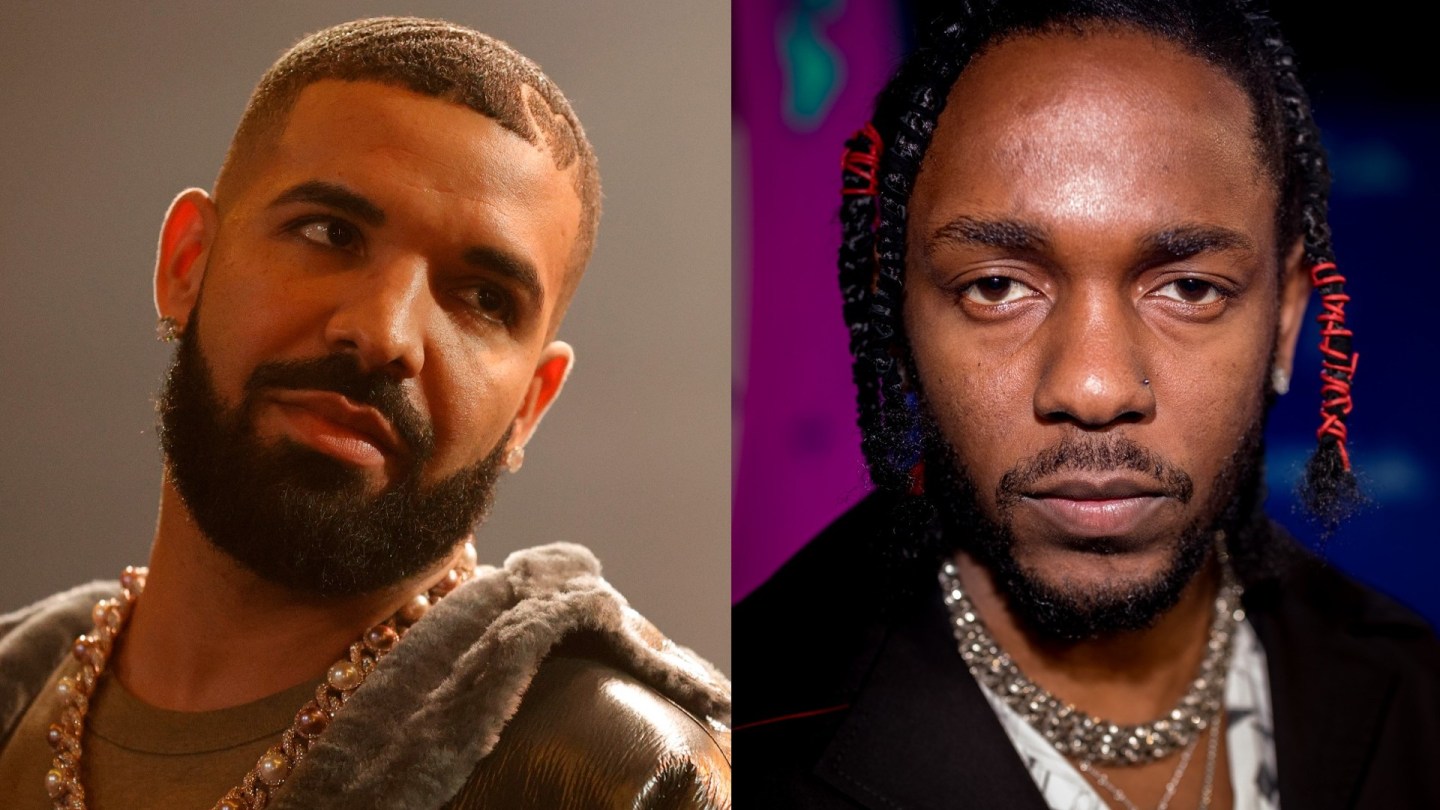 Rappers Drake and Kendrick Lamar