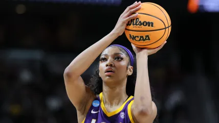 Basketball player Angel Reese of the LSU Tigers