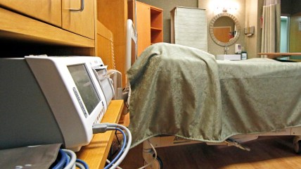A maternity room in a hospital maternity ward