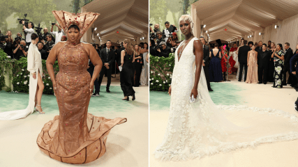 Lizzo Met Gala, Lizzo Met Gala 2024, What inspired Lizzo Met Gala look?, Who designed Lizzo's Met Gala look, Jodie Turner-Smith Met Gala, Jodie Turner Smith Met Gala 2024, What inspired Jodie Turner-Smith's Met Gala look?, Jodie Turner Smith Burberry, Best dressed Met Gala 2024, Worst dressed Met Gala 2024 theGrio.com