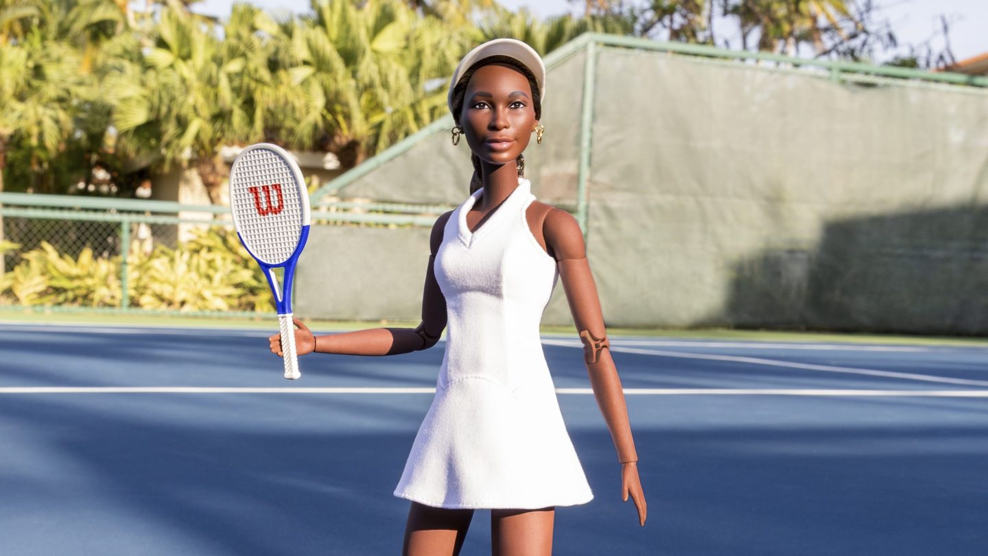 Venus Williams, Venus Williams Barbie, Venus Williams Barbie doll, Venus Williams Barbie Role Model, Barbie Dream Gap Project, Voice in Sports, gender equality in sports, girls in sports, women in sports, Black women in sports, female Olympians, Barbie, Barbie Role Models, Barbie dolls, Mattel, theGrio.com