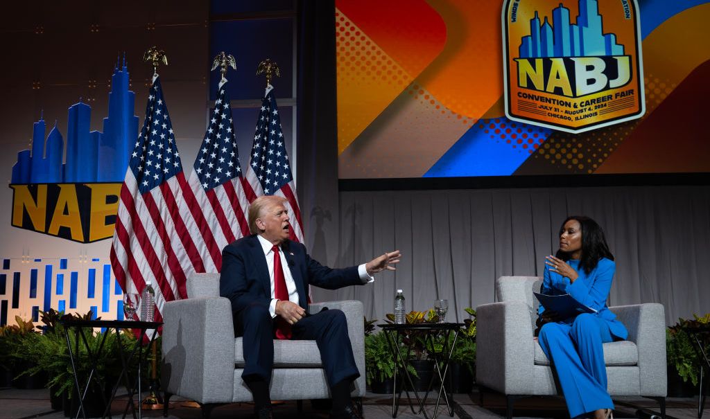 Trump insults Harris and Black journalist, recycles 'Black jobs' remark