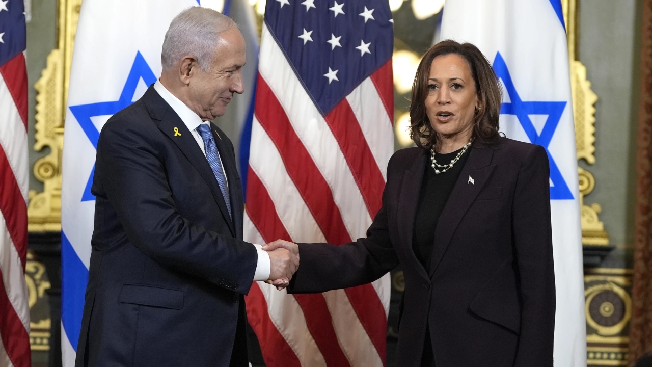 Vice President Kamala Harris, Israeli Prime Minister Benjamin Netanyahu, the Eisenhower Executive Office Building, White House complex, theGrio.com