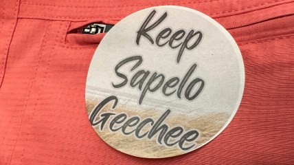 Keep Sapelo Geechee sticker, Hogg Hummock, Sapelo Island, Georgia, McIntosh County, TheGrio.com