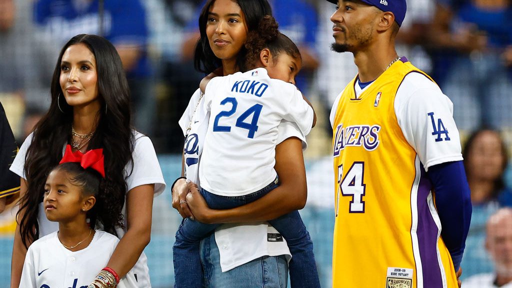 Kobe Bryant s daughter Bianka 7 throws first pitch during Dodgers game in honor of her dad TheGrio