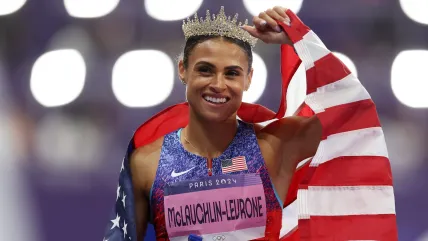 Sydney McLaughlin-Levrone, Sydney McLaughlin-Levrone Olympics, Sydney McLaughlin-Levrone tiara, Sydney McLaughlin-Levrone crown, Sydney McLaughlin-Levrone medals, 2024 Olympics, Paris Olympics, Olympic track-and-field, Women's 400-meter hurdles, 2024 Olympic gold medalists, theGrio.com