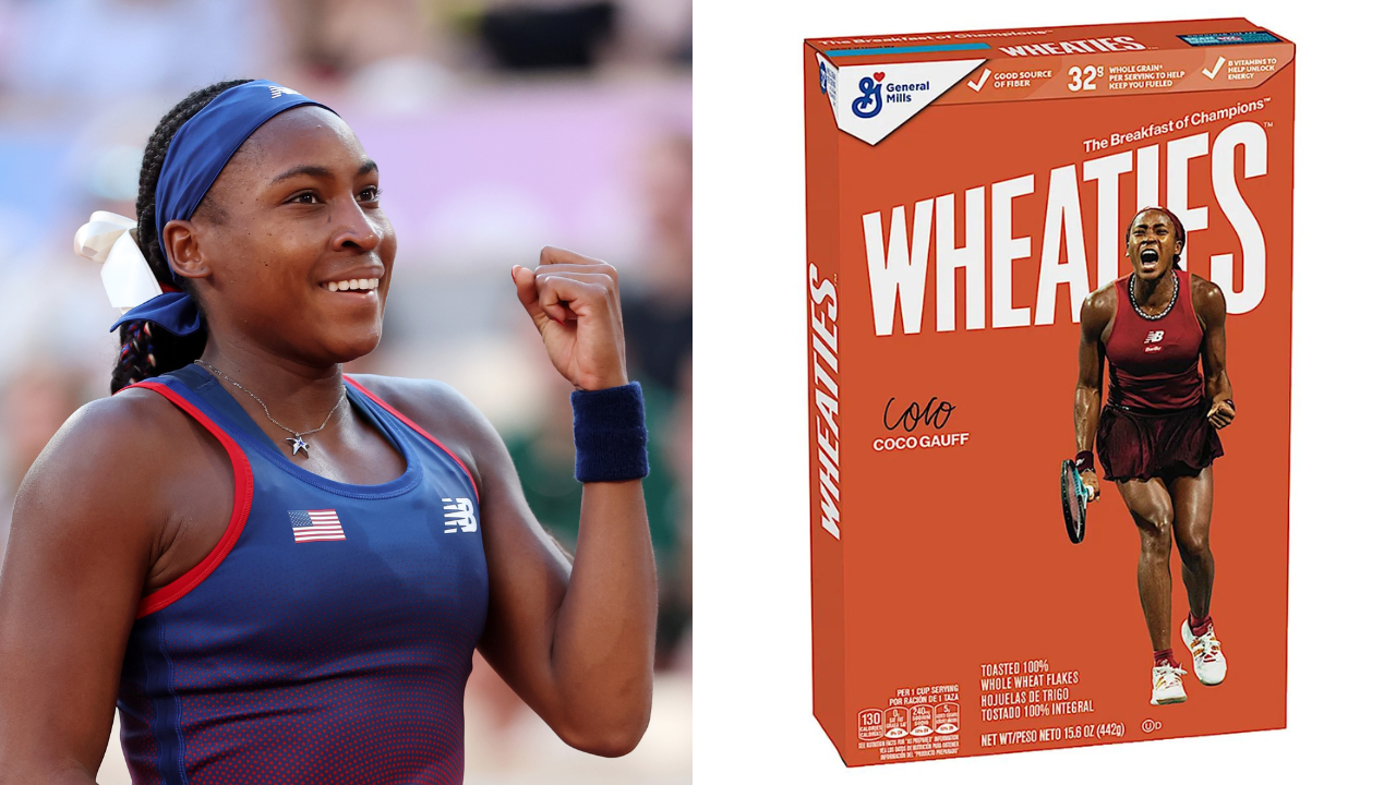 Coco Gauff Wheaties, Wheaties Coco Gauff, Black athletes on wheaties box, Coco Gauff Wheaties box, Coco Gauff Billie Jean King Wheaties, Coco Gauff Wheaties champion theGrio.com