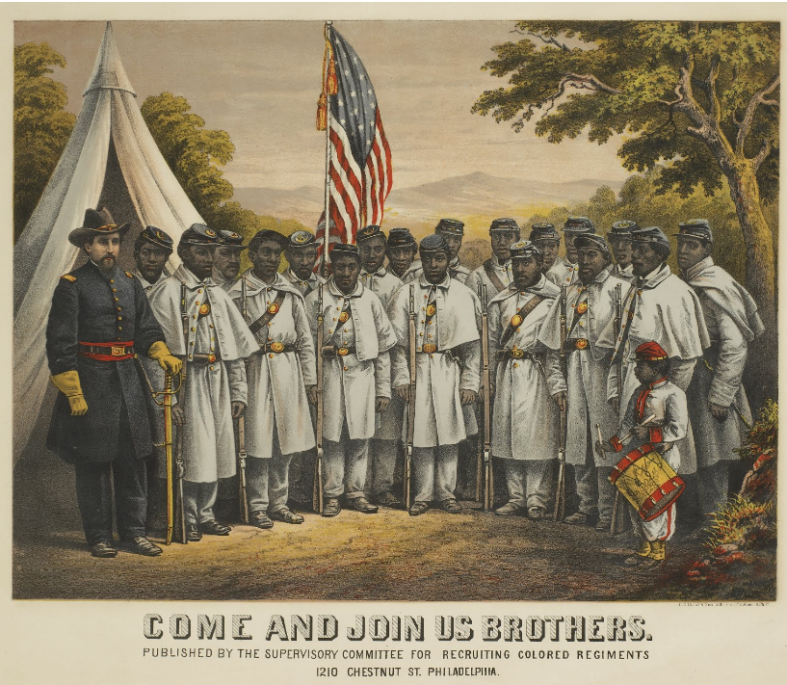 United States Soldiers at Camp William Penn, Creator: Supervisory Committee for Recruiting Colored Soldiers, The Kinsey African American Art & History Collection, art colector, thegrio.com