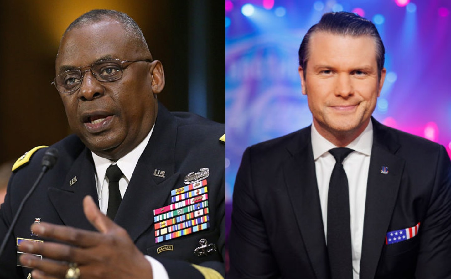 Lloyd Austin and Pete Hegseth