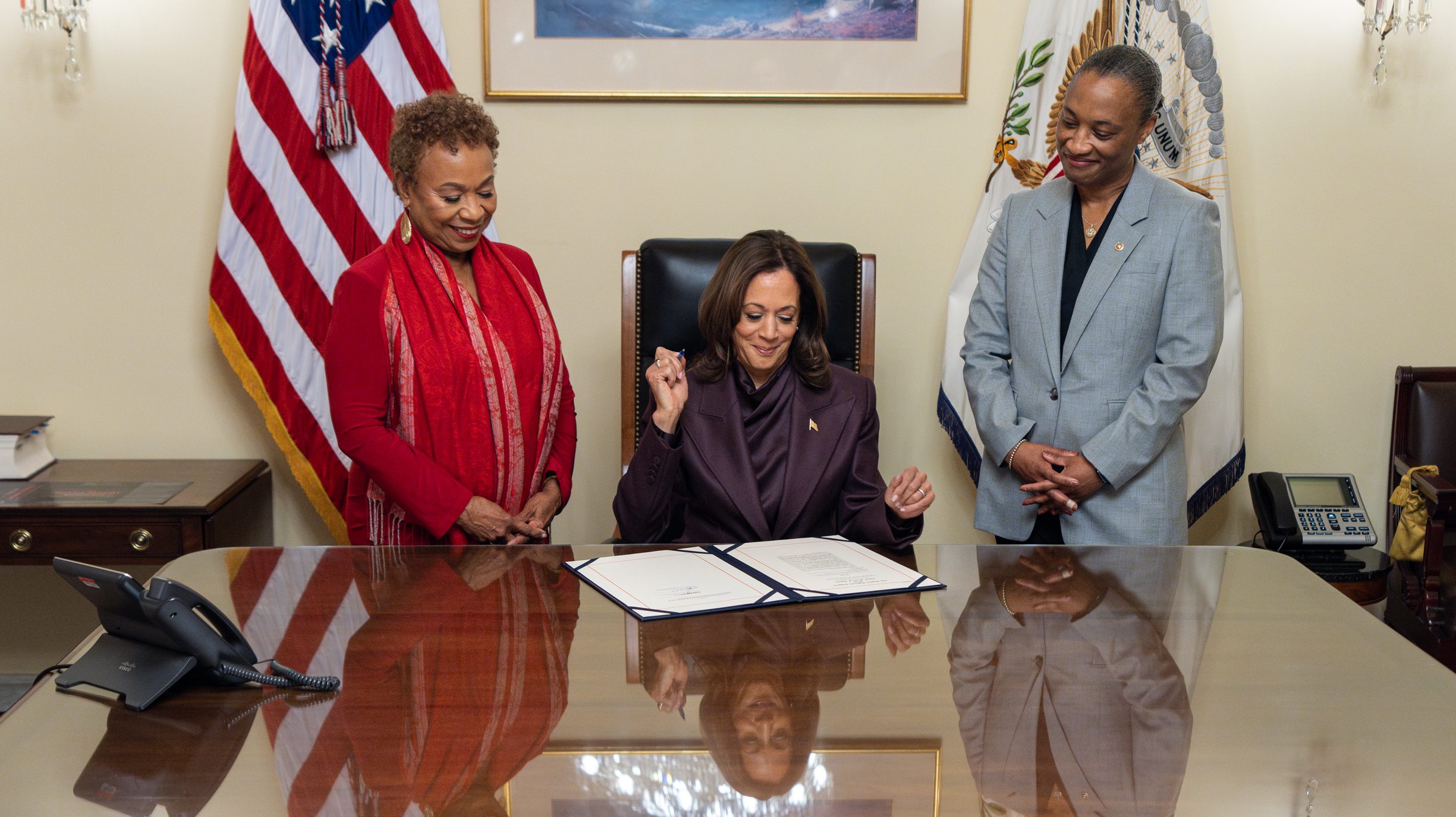 VP Harris marks symbolic moment with bill signing honoring Shirley