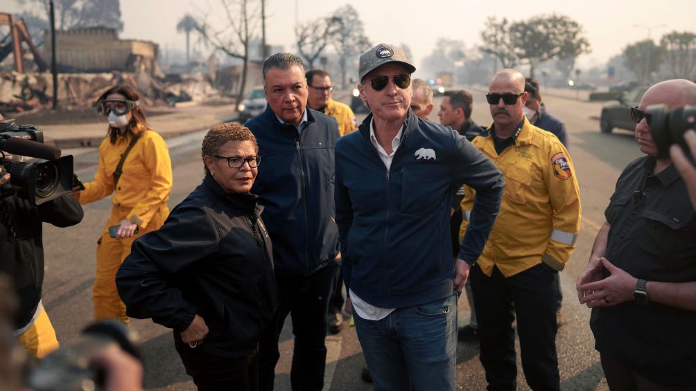 Karen Bass, Alex Padilla, Gavin Newsom, California wildfires, theGrio.com