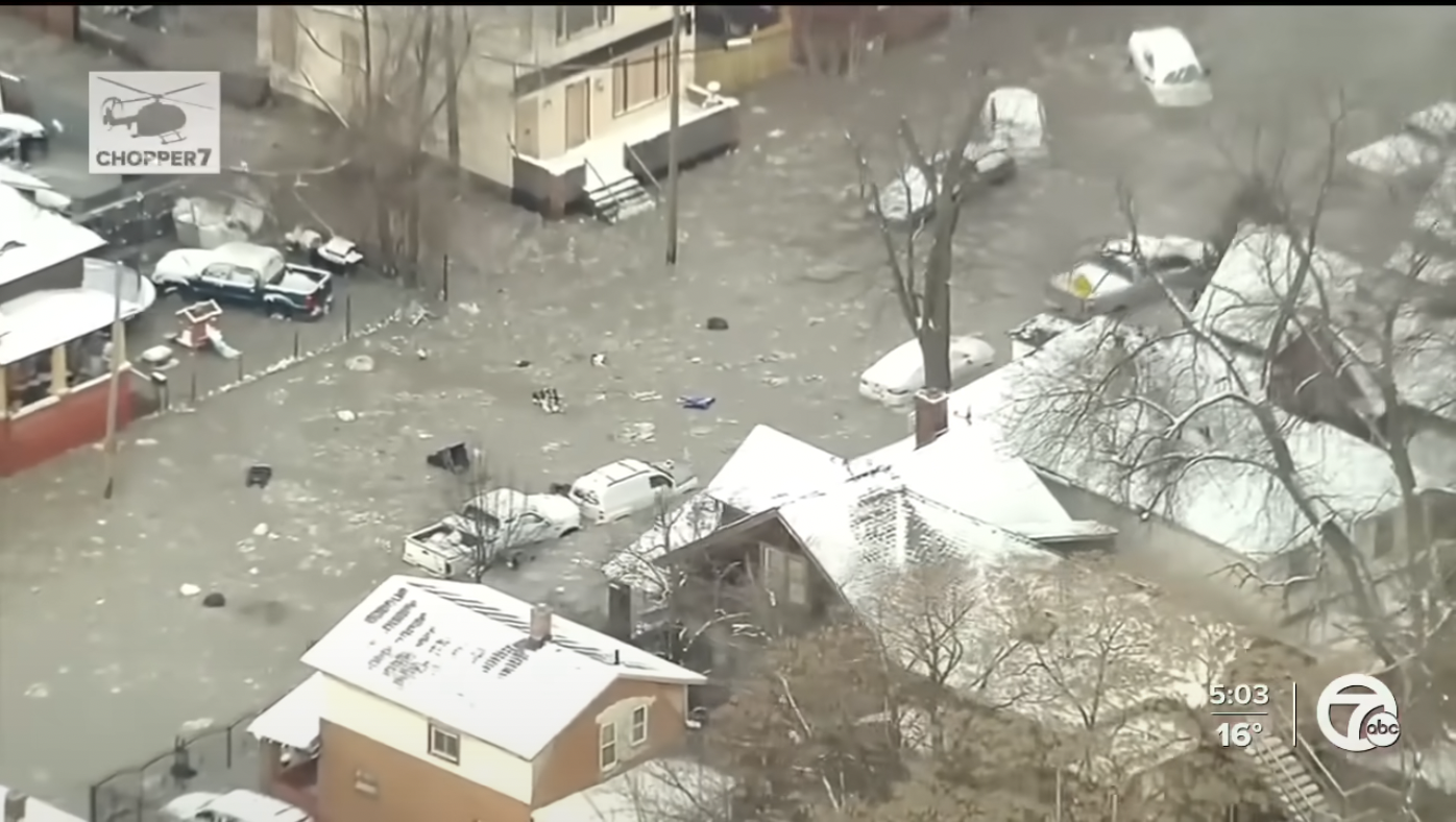 Detroit water main break, Detroit water break, Detroit water main flood, Detroit residents water main theGrio.com