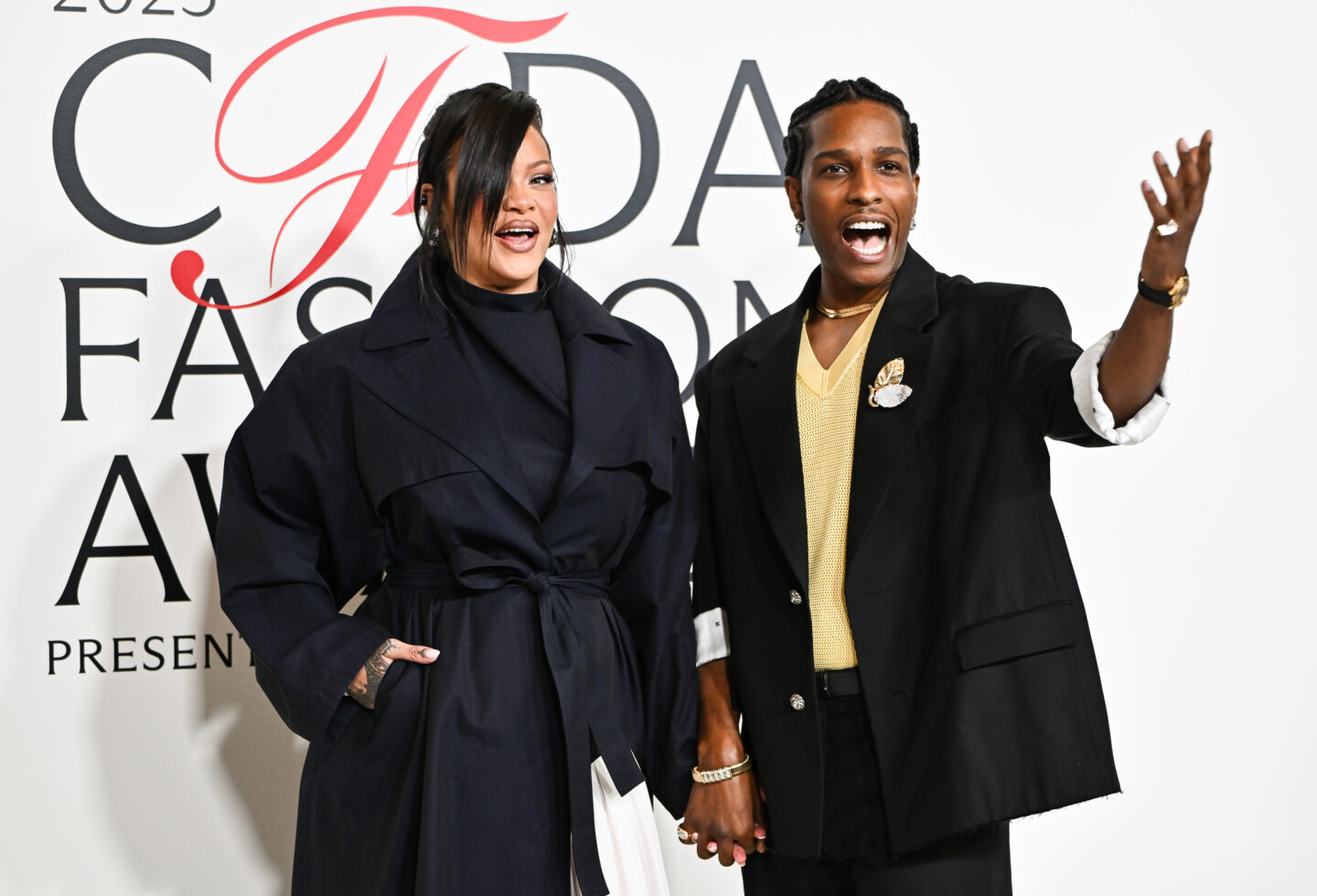 A$AP Rocky Accepts Style Icon Award With Rihanna at the 2025 CFDA Awards, the grio