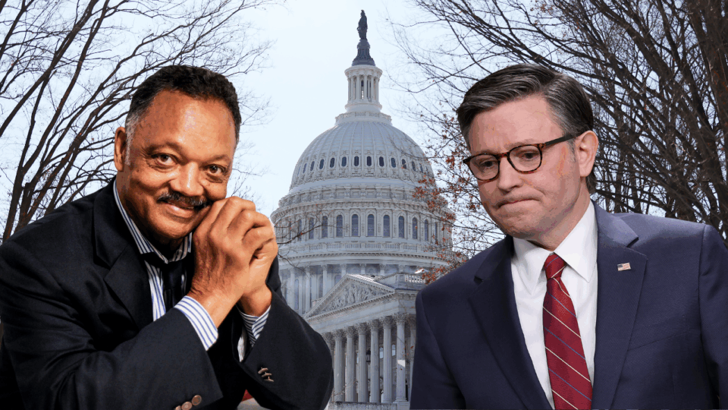 Jesse Jackson, Jesse Jackson Capitol, Rev Jesse Jackson Capitol, Jesse Jackson lie in state, Jesse Jackson in state capitol, Jesse Jackson Mike Johnson thegrio.com