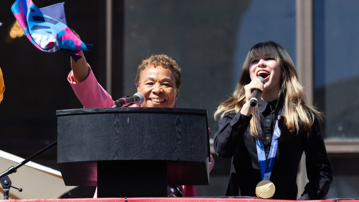 City of Oakland, Mayor Barbara Lee, Kehlani, and more celebrate Olympic gold medalist Alysa Liu at hometown rally