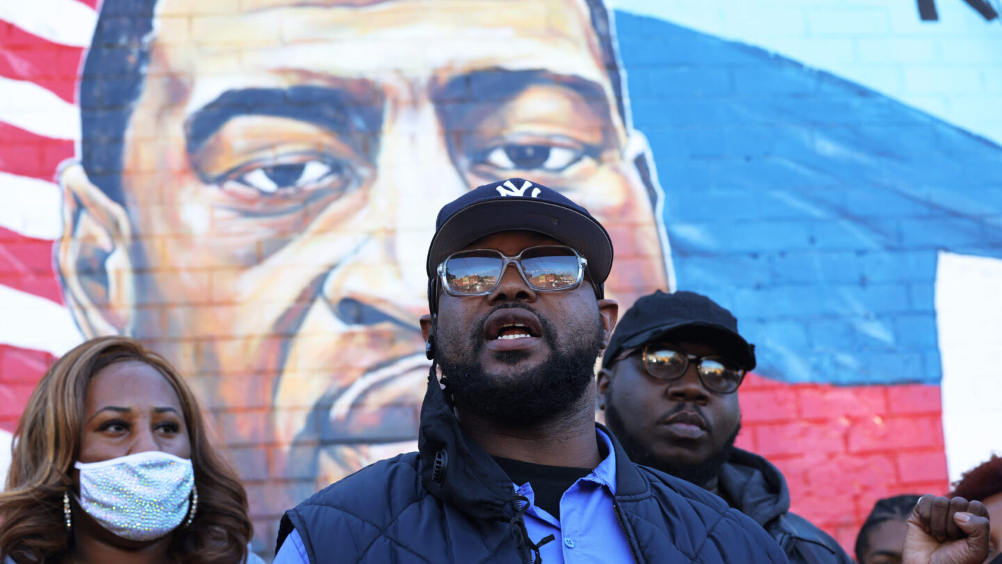 Vigil Held For George Floyd In Brooklyn On His 47th Birthday