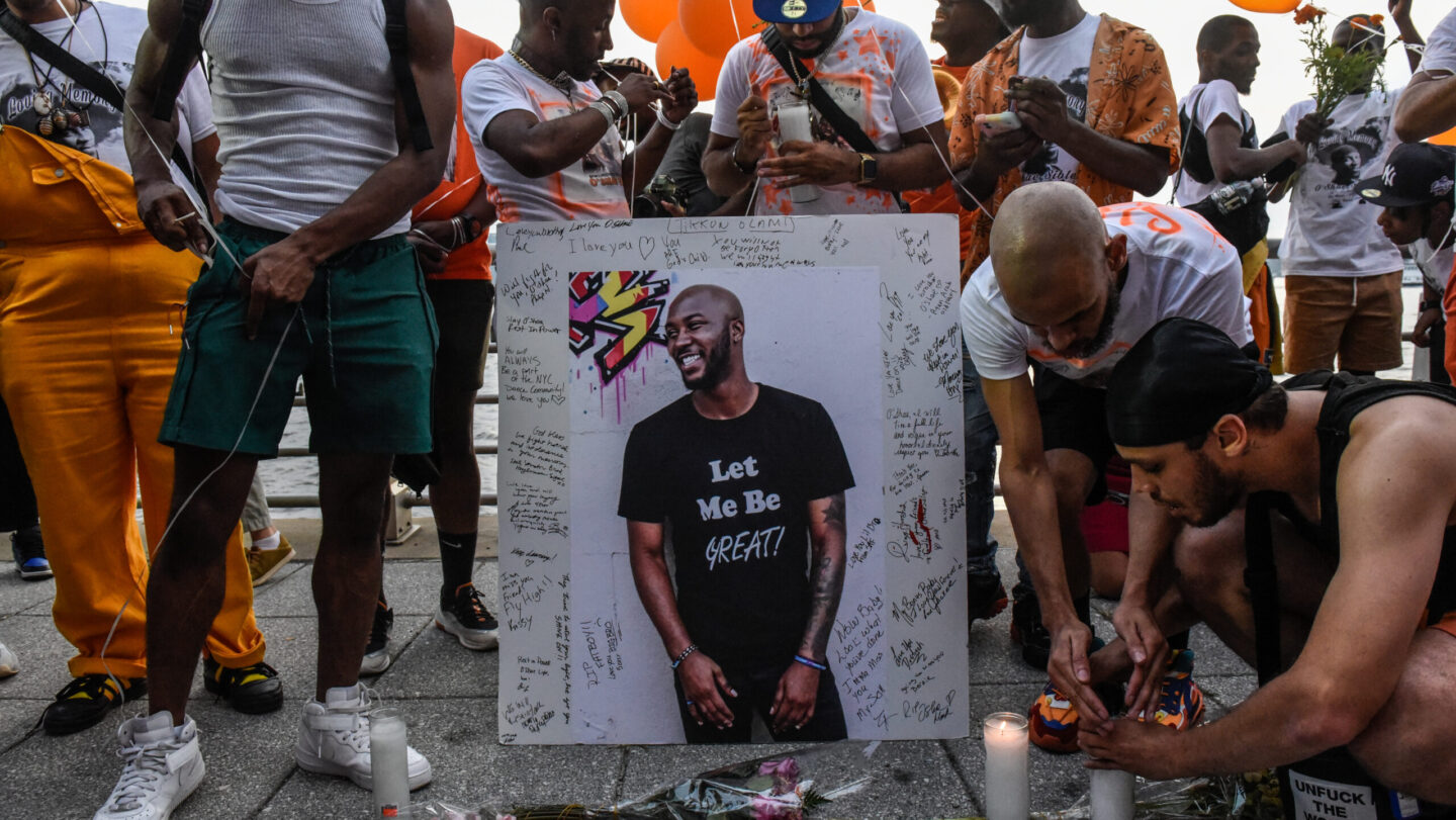 Vigil At LGBTQ Community Center For Black Gay Man Stabbed At Brooklyn Gas Station For Dancing